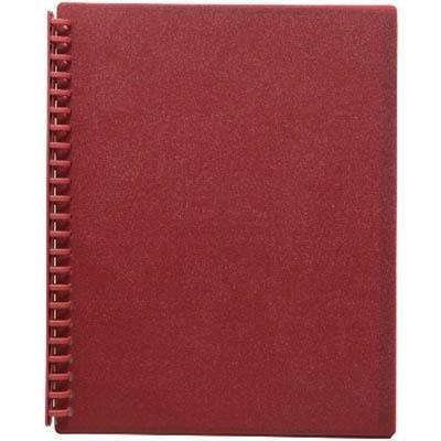 Cumberland Display Book Refillable 20 Pocket A4 Burgundy OTW82BG - SuperOffice