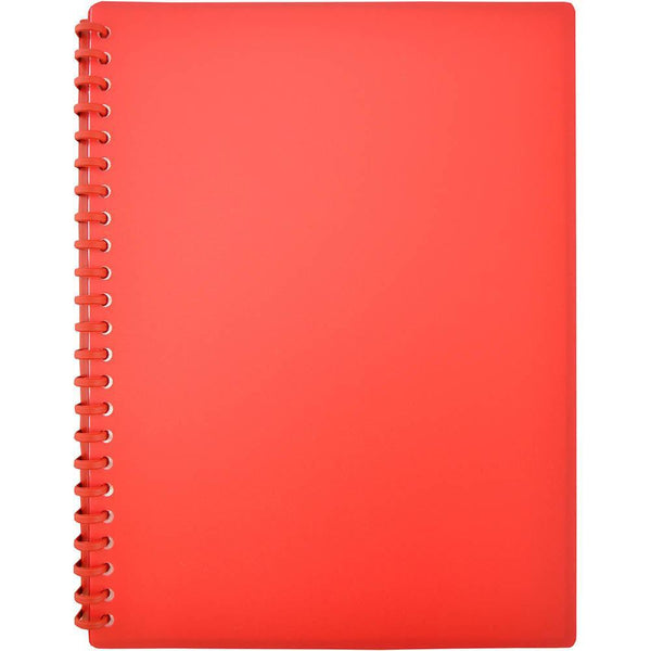 Cumberland Display Book Refillable 20 Pocket A4 Red OTW82RD - SuperOffice