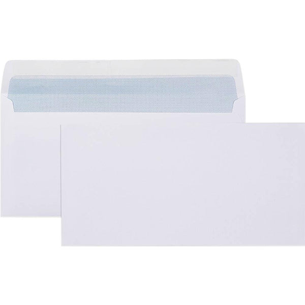 Cumberland DL Envelopes Plain Face Secretive Strip Seal 80GSM 110x220mm White Box 500 603313 - SuperOffice