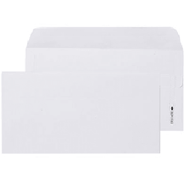 Cumberland DL Envelopes Plain Self Seal Easy Open 80GSM 110x220mm White Box 500 603216 - SuperOffice