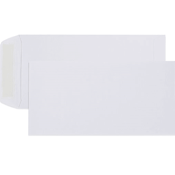 Cumberland DL Envelopes Pocket 80GSM Strip Seal 110x220mm White Box 500 603331 - SuperOffice