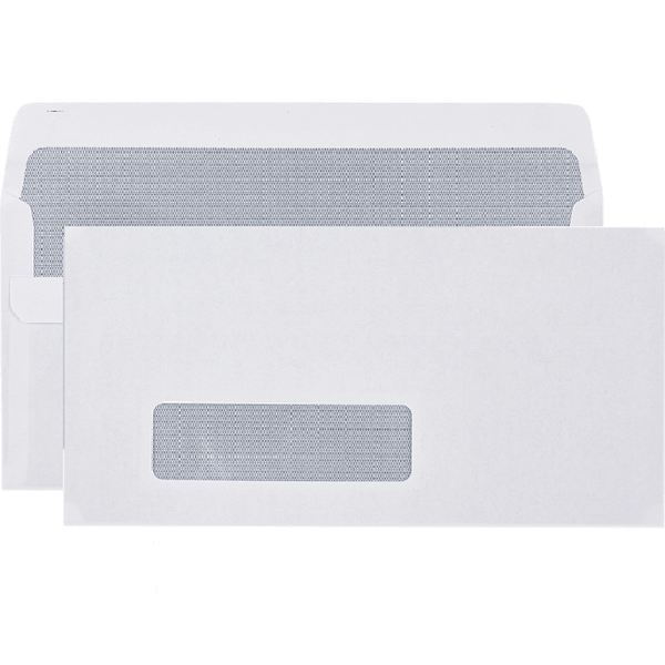 Cumberland DL Envelopes Window Secretive 110x220mm White Box 500 Lick Stick 603114 - SuperOffice