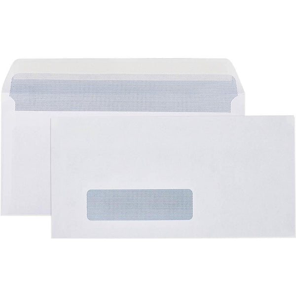 Cumberland DL Envelopes Windowface Secretive Strip Seal 80GSM 110x220mm White Box 500 603314 - SuperOffice