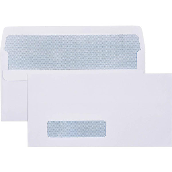Cumberland DLX Envelopes Window Secretive Self Seal 80GSM 120x235mm White Box 500 605214 - SuperOffice