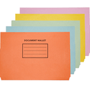 Cumberland Document Wallet Foolscap Assorted Colours Pack 10 7187 - SuperOffice
