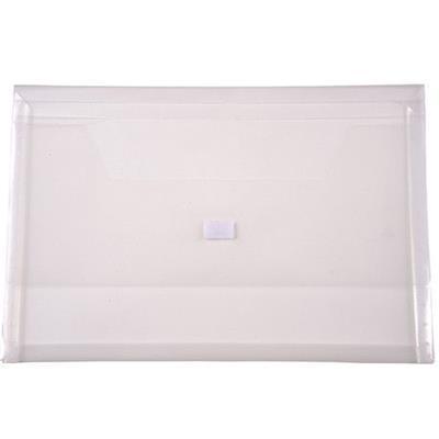 Cumberland Document Wallet Hook N Loop Closure Foolscap Clear Pack 10 7174 - SuperOffice