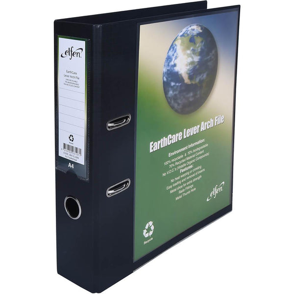Cumberland Earthcare Insert Lever Arch File A4 65Mm Black IB813LABK - SuperOffice