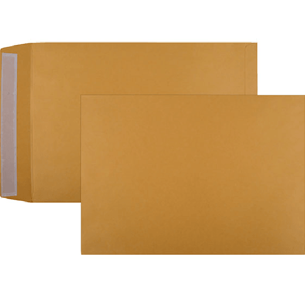 Cumberland Envelopes Pocket Strip Seal 100GSM 380x255mm Gold Box 250 614329 - SuperOffice