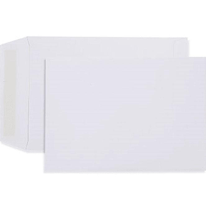 Cumberland Envelopes Pocket Strip Seal B5 250x176mm White Box 250 607331 - SuperOffice