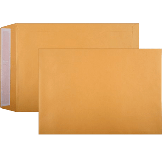 Cumberland Envelopes Strip Seal C4 A4 85gsm 324x229mm Gold Box 250 612322 (Box 250) - SuperOffice