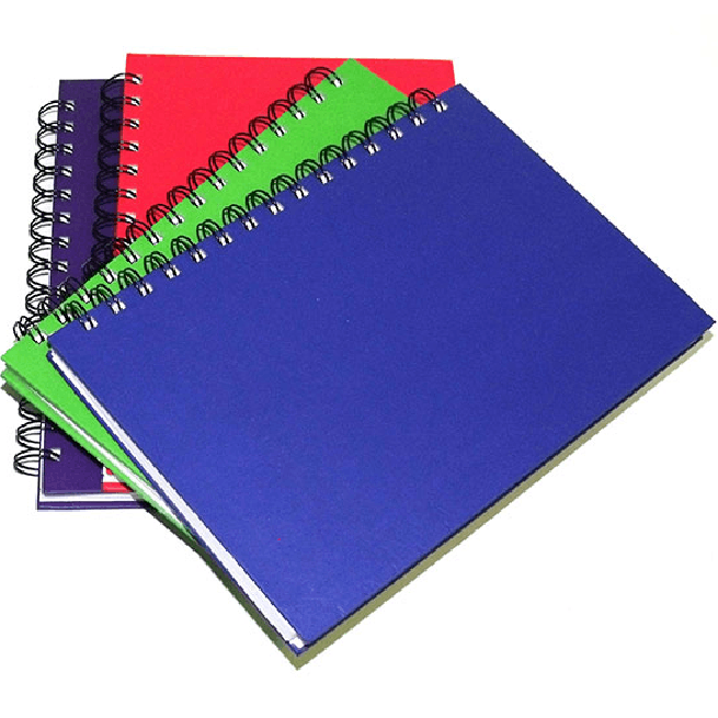 Cumberland Hard Cover Notebook Spiral Bound Feint Ruled 200 Page A5 773526 (4 Pack) - SuperOffice