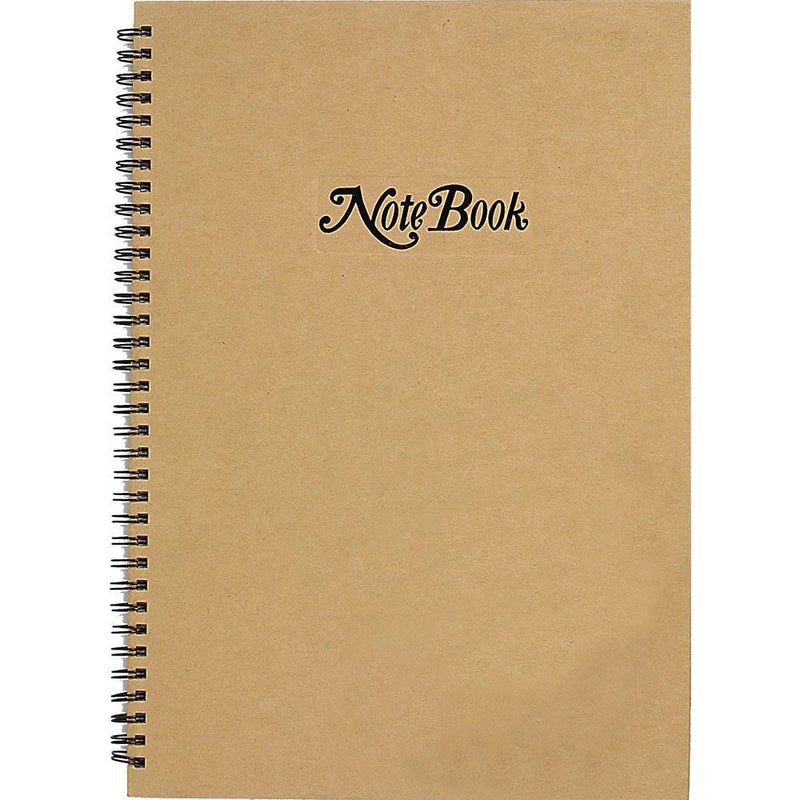 Cumberland Kraft Cover Notebook Spiral Bound Ruled 80 Leaf A7 FCKA780DS - SuperOffice