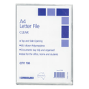 Cumberland Letter Files Top Side Opening A4 Clear Pack 100 7199 - SuperOffice