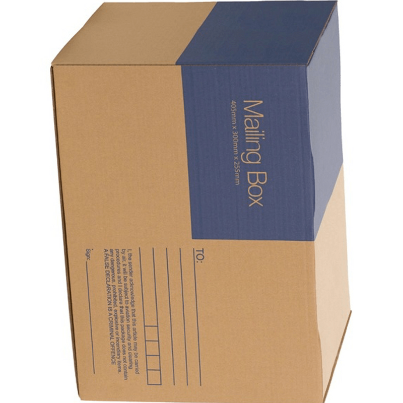 Cumberland Mailing Box 405x300x255mm Brown Pack 25 7123A (25 Pack) - SuperOffice