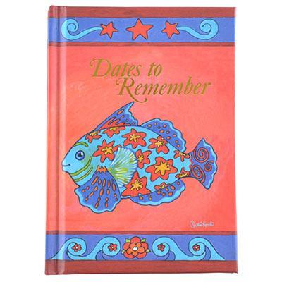 Cumberland Mosaic Fish Dates To Remember Book Casebound 100 Leaf A6 766151 - SuperOffice