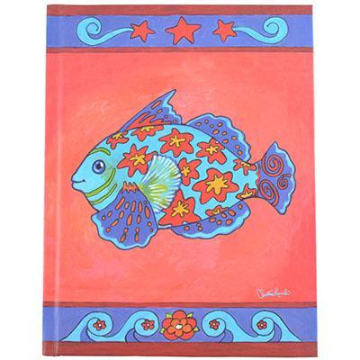 Cumberland Mosaic Fish Notebook Casebound 100 Leaf A5 766126 - SuperOffice