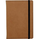 Cumberland Notebook Embossed Pu Cover With Elastic Closure 72 Leaf A6 Tan 3015 - SuperOffice