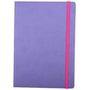 Cumberland Notebook Pu Cover With Elastic Closure 72 Leaf A5 Purple 3020 - SuperOffice