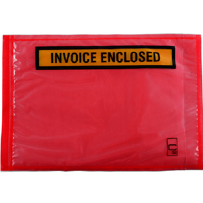 Cumberland Packaging Envelope Invoice Enclosed Red Back 155x115mm Box 1000 OL300IE - SuperOffice