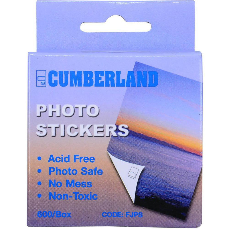 Cumberland Photo Stickers Clear Self Adhesive Self Dispensing Pack 600 FJPS - SuperOffice