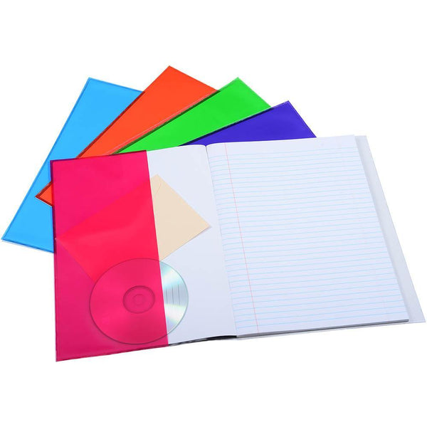 Cumberland Premium Book Covers Pvc With Pocket A4 Clear Assorted Pack 5 FMA4PC5 - SuperOffice