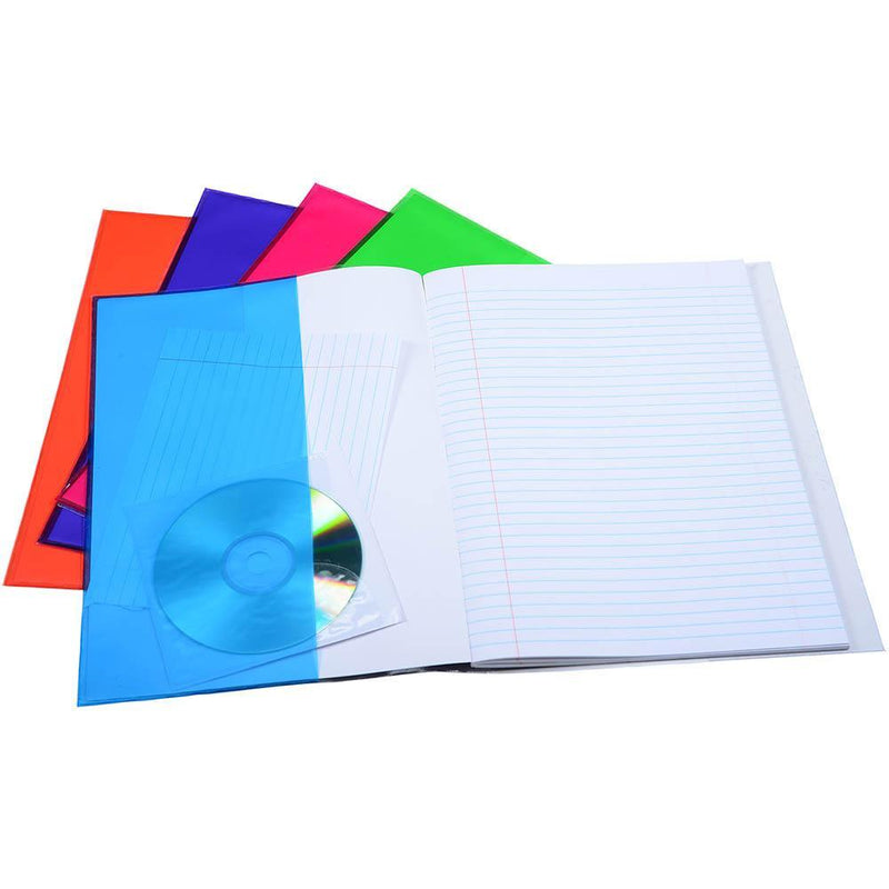 Cumberland Premium Book Covers Pvc With Pocket Scrap Book Clear Assorted Pack 5 FMSBPC5 - SuperOffice