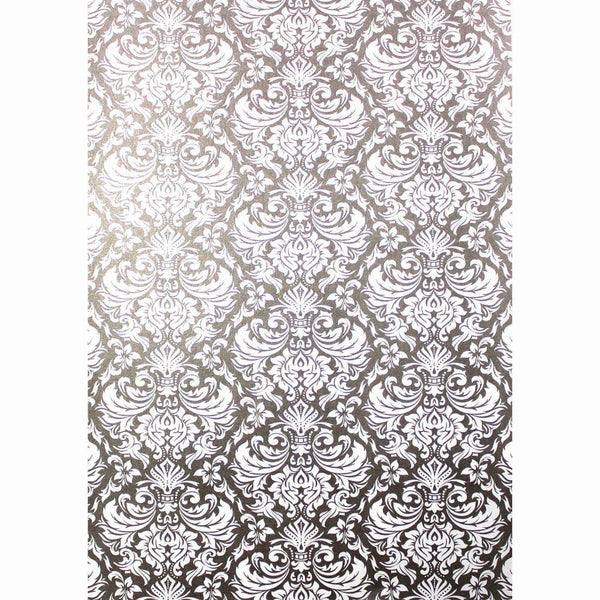 Cumberland Printed Paper Damask Design A4 Black Pack 10 8136 - SuperOffice