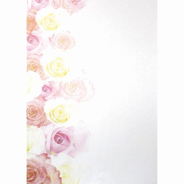 Cumberland Printed Paper Fading Rose Design A4 Pink/White Pack 10 8198 - SuperOffice