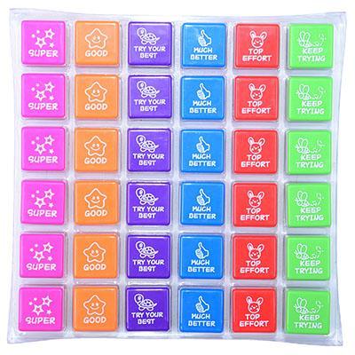 Cumberland Self-Inking Stamps With 6 Different Designs Display Tray 36 7062 - SuperOffice