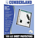 Cumberland Sheet Protector Copy Safe 35 Micron A5 Clear Box 100 13006 - SuperOffice