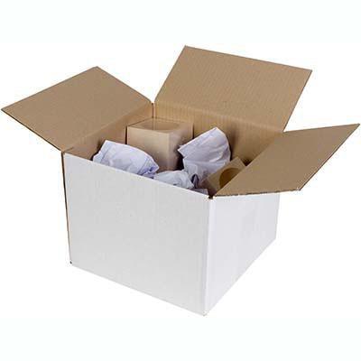 Cumberland Shipping Box Regular 150 X 150 X 150Mm White Pack 25 7100 - SuperOffice