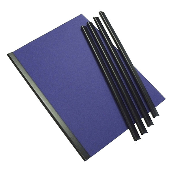 Cumberland Slide Binding Strip A4 Black Pack 25 10mm OM6310BK - SuperOffice