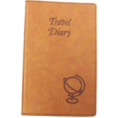 Cumberland Travel Diary Embossed Pu Cover 170 X 100Mm Tan 751010 - SuperOffice