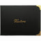 Cumberland Visitors Book Pu Padded Stitched 155 X 210Mm Black With Gold Corners And Gold Print 710918 - SuperOffice