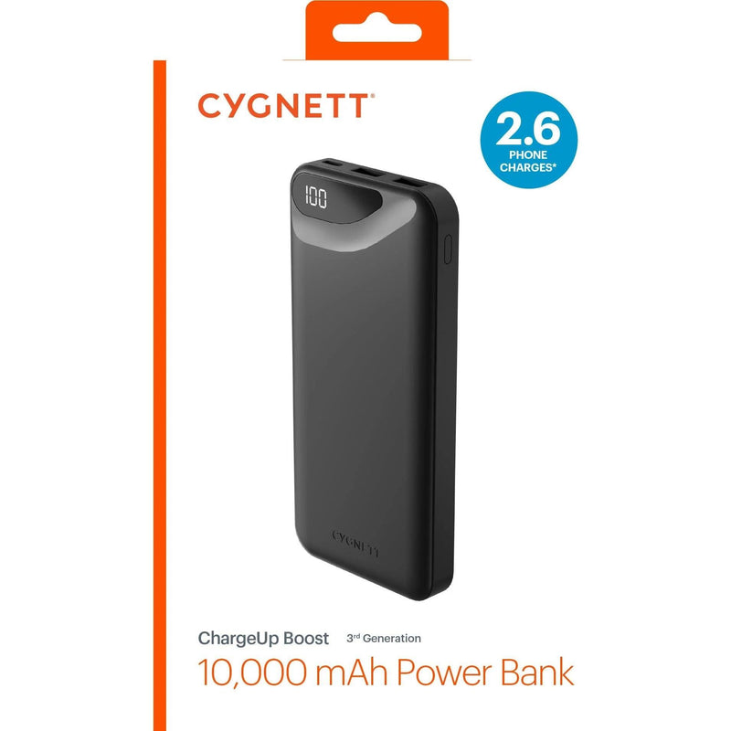 Cygnett ChargeUp Boost Gen3 10K Power Bank Charger 10,000mAh CY4341PBCHE - SuperOffice