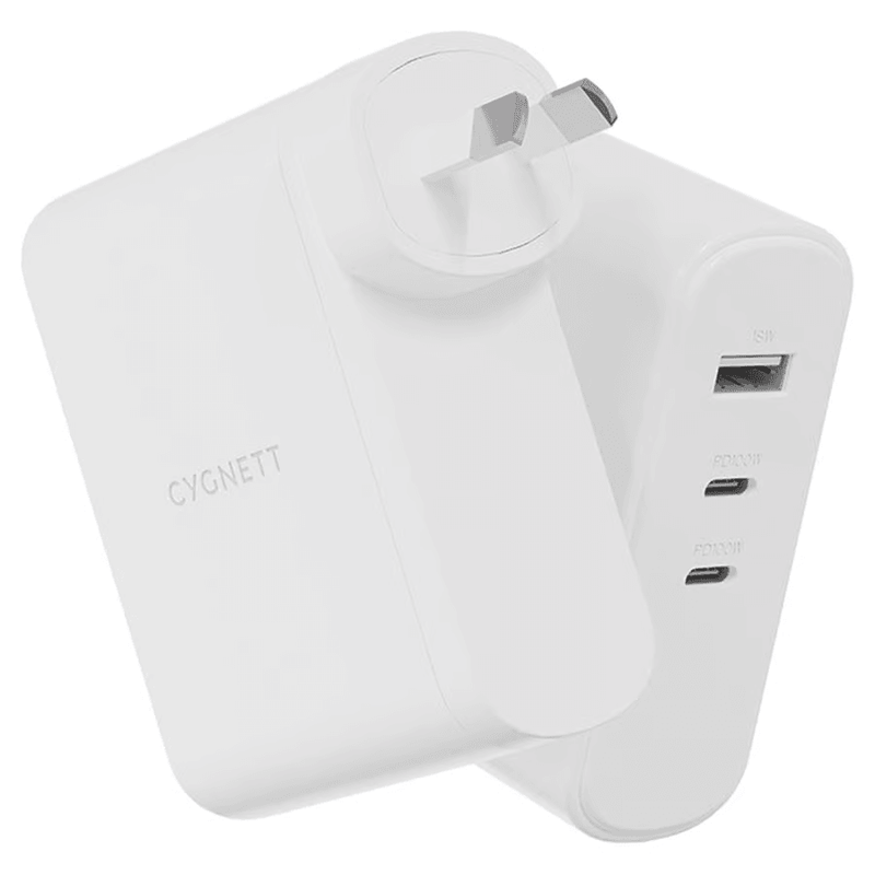 Cygnett Powermaxx 100W USB/USB-C Multiport Gan Wall Charger CY4373PDWCH CY4373PDWCH - SuperOffice