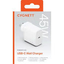 Cygnett PowerPlus 45W GaN USB-C Fast Wall Charger Plug Adapter iPhone Android Samsung CY4738PDWCH - SuperOffice