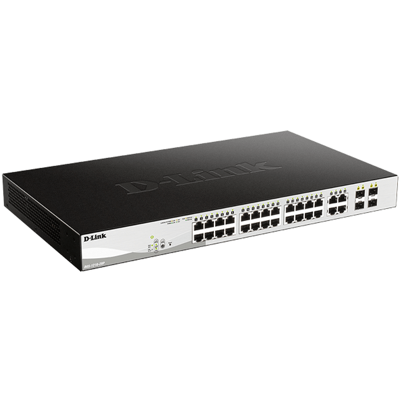 D-Link 28-Port Gigabit Smart Managed PoE Switch with 28 RJ45 DGS-1210-28P - SuperOffice