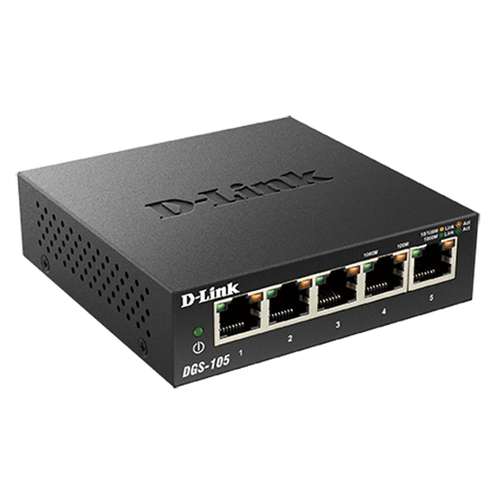 D-Link DGS-105 5-Port Gigabit Desktop Switch Metal Housing DGS-105 - SuperOffice