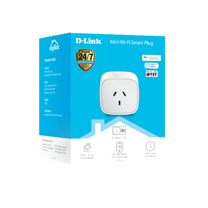 D-Link DSP-W118 Mini WiFi Smart Plug Mydlink White DSP-W118 - SuperOffice