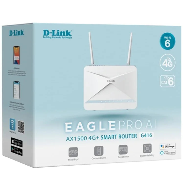 D-Link Eagle Pro AI AX1500 4G CAT6 Smart Router Internet G416 - SuperOffice