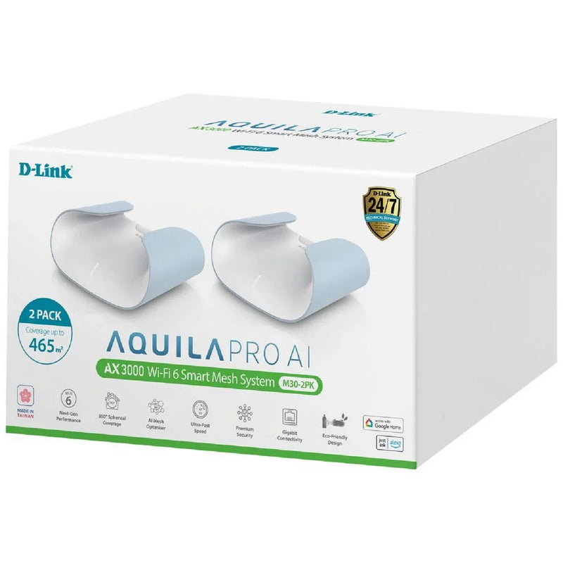 D-Link M30 Aquila Pro AX3000 Dual-Band Mesh WiFi Router Internet 2pk M30-2PK - SuperOffice