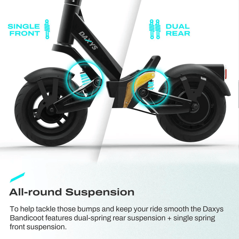 Daxys Electric Scooter Bandicoot eScooter Black ES001 - SuperOffice