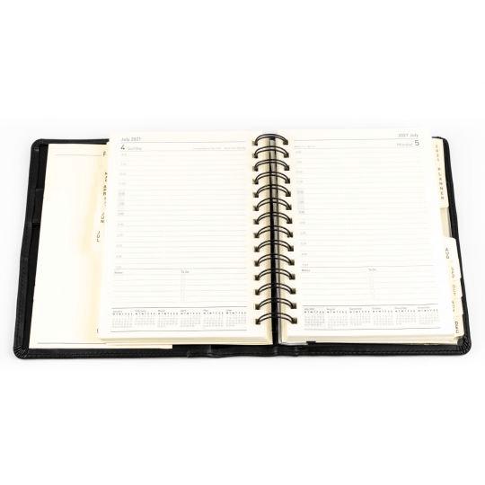 Debden 2021 Elite Executive Diary Day To Page 1 Hour Black Quarto A4 OW1100.U99-21 - SuperOffice
