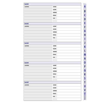 Debden A-Z Tabs For Executive Edition A4 Series Dayplannner EX5001 - SuperOffice