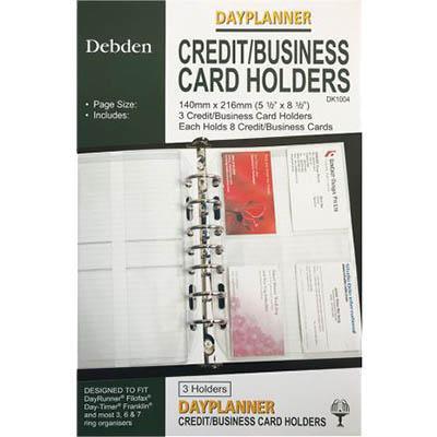 Debden Dayplanner Credit Business Card Holders Desk Size Pack 3 DK1004 - SuperOffice