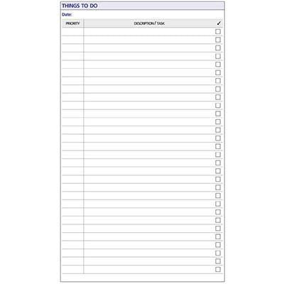 Debden Dayplanner Desk Edition Refill Things To Do 216 X 140Mm White DK1006 - SuperOffice