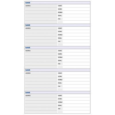 Debden Dayplanner Refill Phone Address A4 EX5002 - SuperOffice