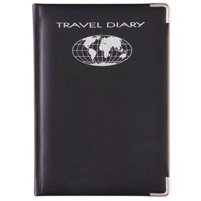Debden Travel Diary Undated Pu Cover A5 210 X 148Mm Black/Silver Edges And Corners 2850U99 - SuperOffice