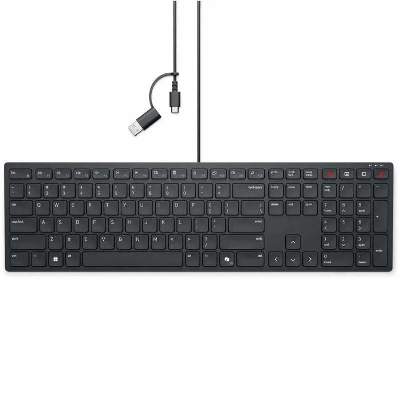 Dell Wired Collaboration USB A/C Keyboard KB525C Black 580-BBZR - SuperOffice